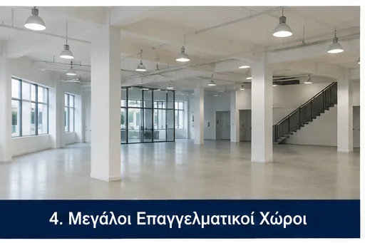 Μεγάλος επαγγελματικός χώρος έτοιμος για βάψιμο
