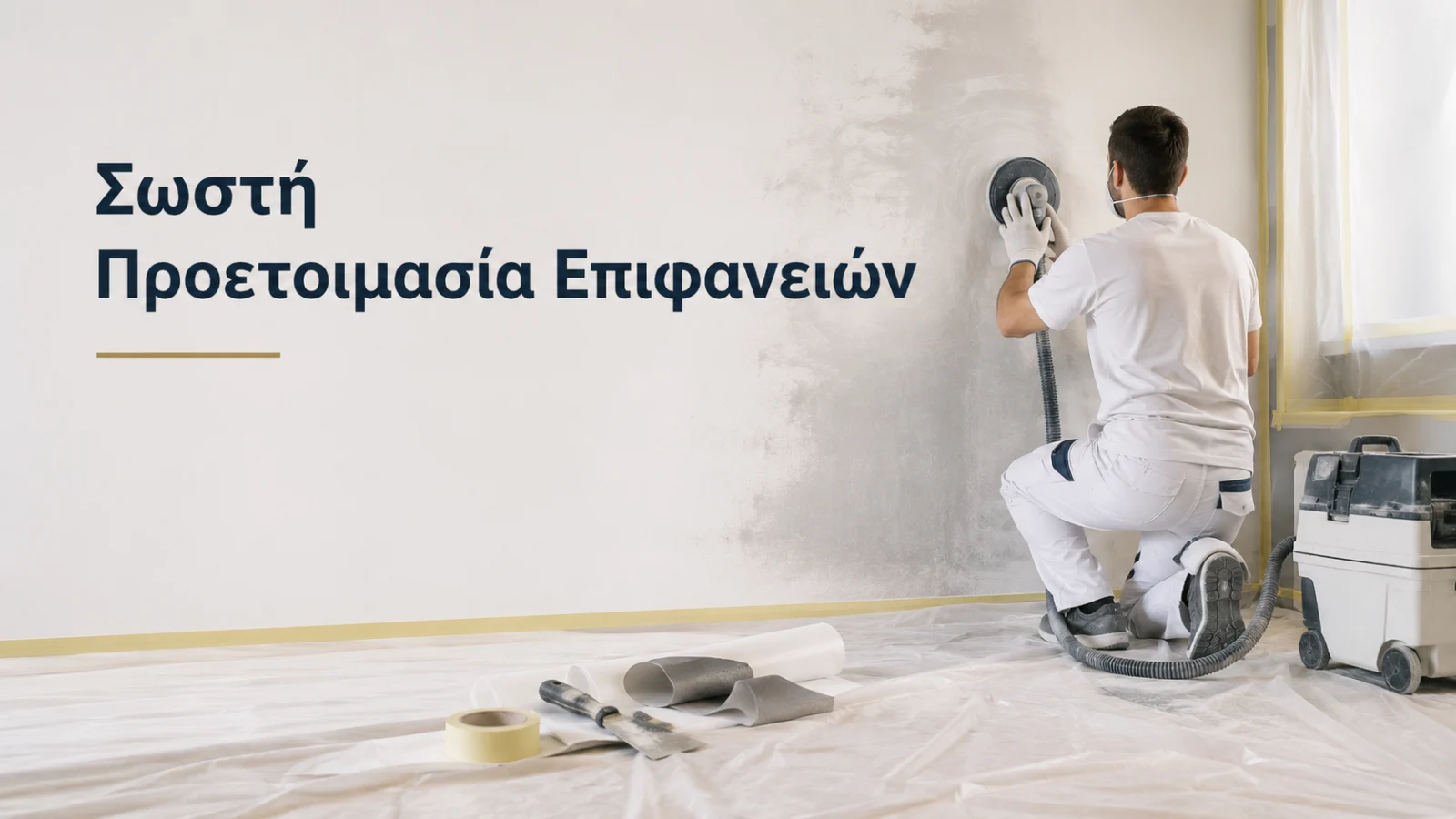 Προετοιμασία επιφάνειας τοίχου πριν από το βάψιμο