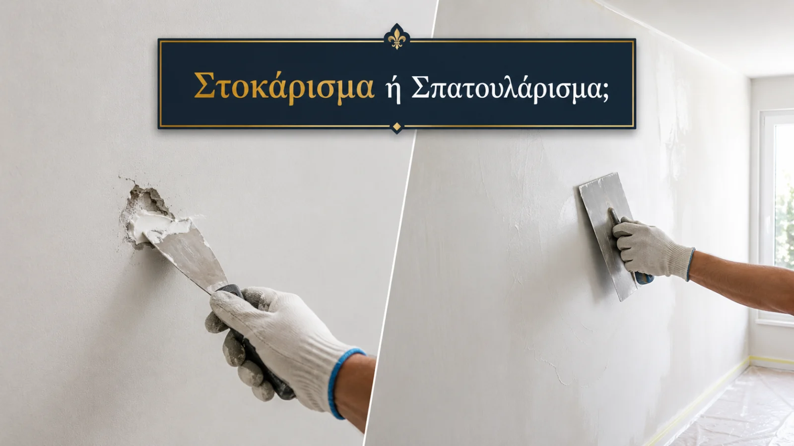 Διαφορά στοκαρίσματος και σπατουλαρίσματος τοίχου